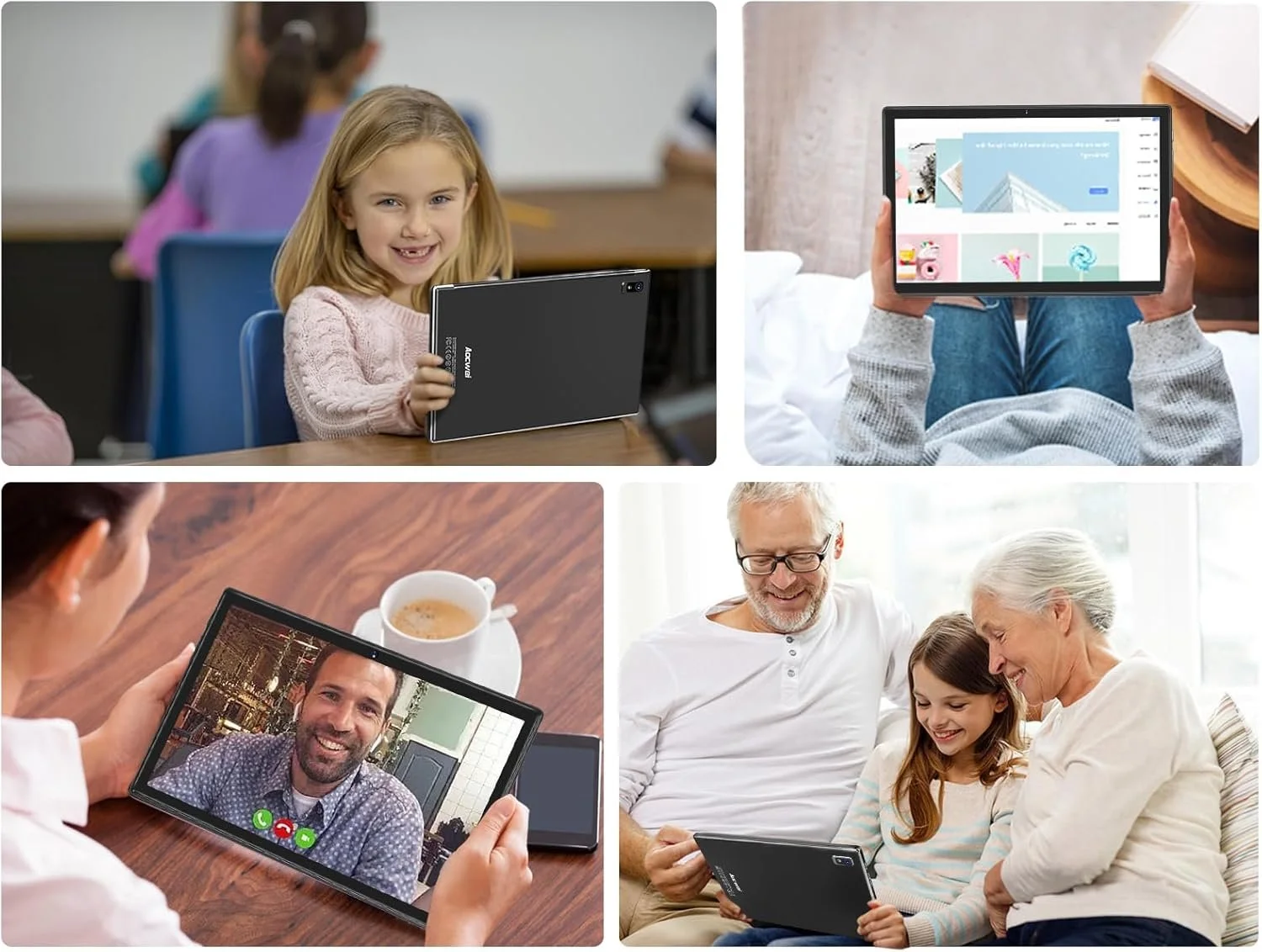 Планшет 10" AOCWEI X900 6+6/128Gb 8 ядер Android 13 8000 mAh Чорний, фото №6