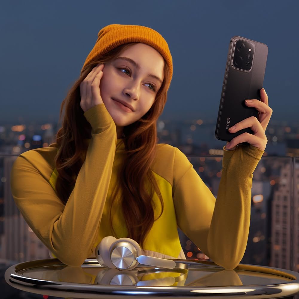 Смартфон XIAOMI Poco C85 8+256GB, 6.9 дюймів 120Hz дисплей MediaTek Helio G81-Ultra Octa-Core, 50MP AI подвійна камера, 6000mAh, Чорний, фото №3