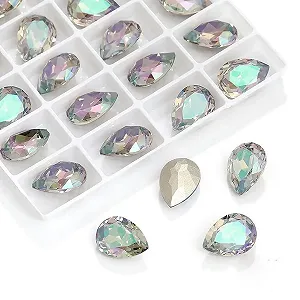 Стрази Усіх Розмірів Glitzerkristalle Блискучі перлини Яскраві 20 x 30 мм, 12 шт - Фото 1