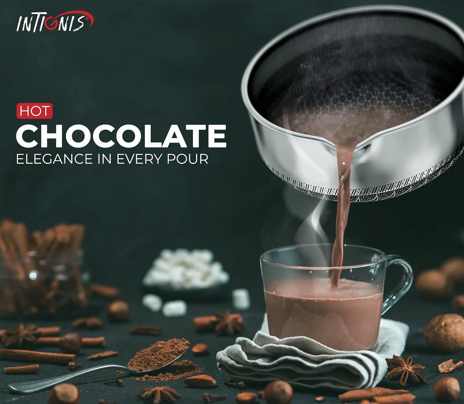 Каструля Non Stick 20 см/2 л з кришкою для індукційних, газових, електричних плит з носиком, термостійкою ручкою, стійка до подряпин, фото №4