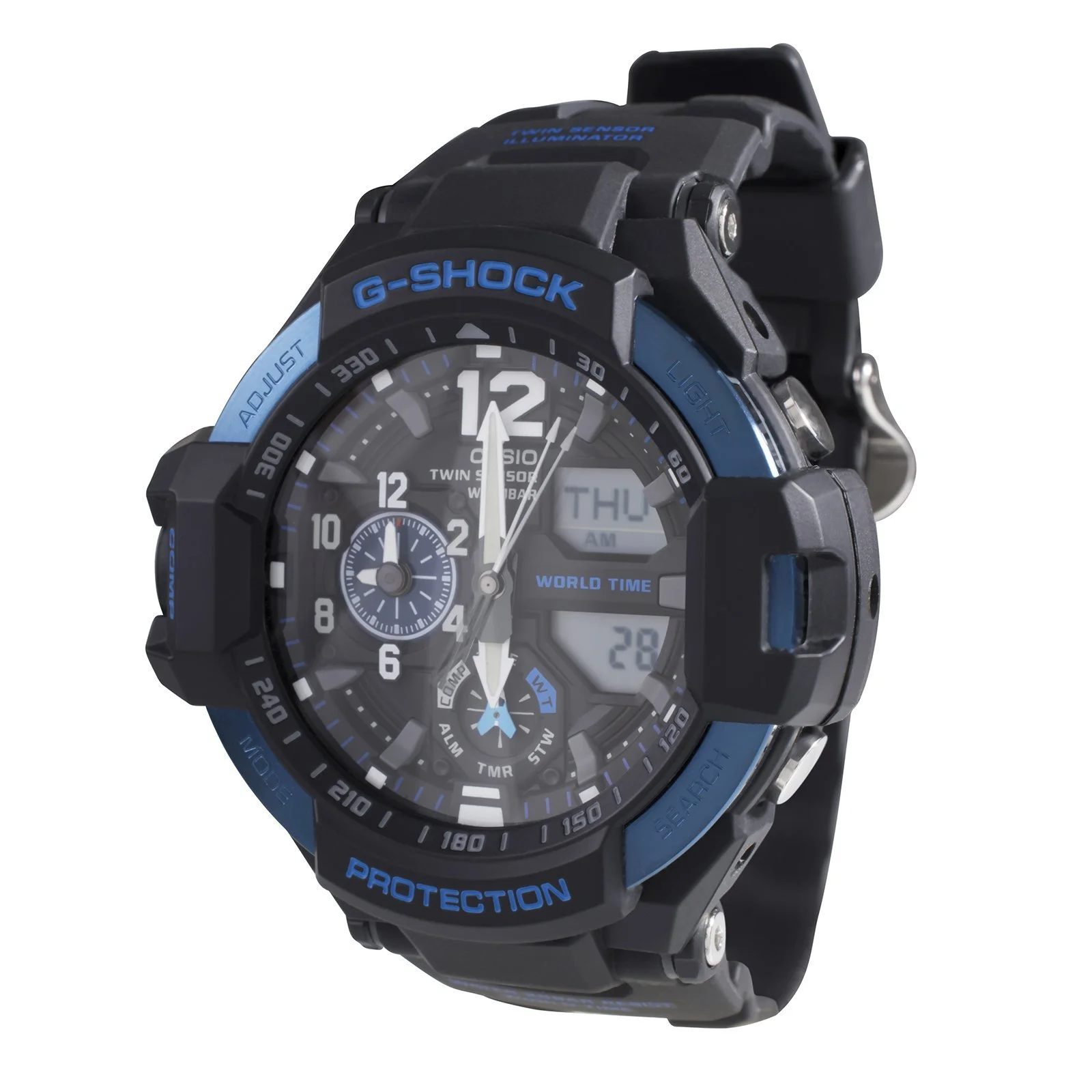 Годинник Casio G-Shock Twin Sensor GA-1100-2BER Чоловічий Хронограф з компасом, фото №2 Годинник Casio G-Shock Twin Sensor GA-1100-2BER Чоловічий Хронограф з компасом, фото №2