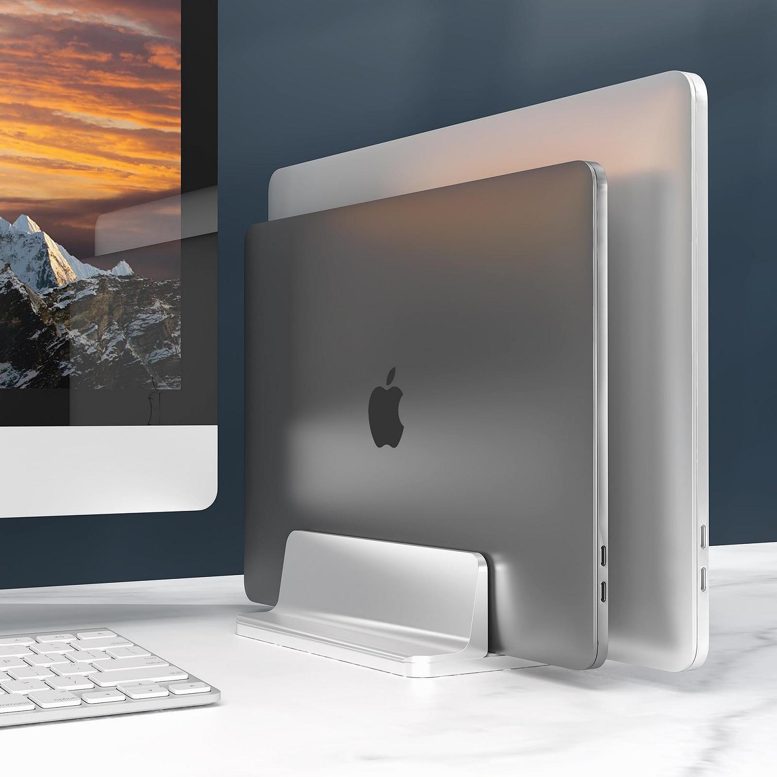 Вертикальная Подставка для Ноутбука Алюминиевая Регулируемая с 2 Слотами (до 17.3 дюймов), фото №6