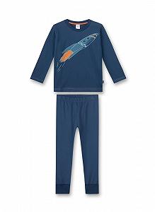 Пижама Sanetta Длинная Синяя для мальчиков - Фото 1