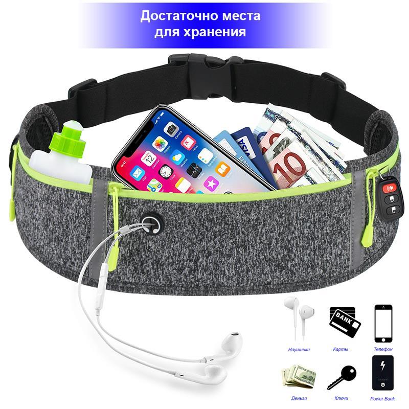 Поясна сумка BeCover DL0005 Dark Gray 706065 Органайзер для наушників, фото №3