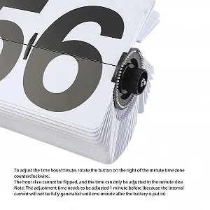 Перекидные часы в стиле ретро PODSJD, нержавеющая сталь и ПВХ, крупные цифры, тип 2 synthetic.ua - Фото 1