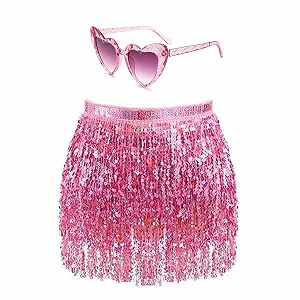 Жіноча Спідниця з Блискітками, Бахромою та Китицями - Фото 1