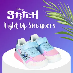 Кроссовки Disney Stitch для девочек Кроссовки Stitch с подсветкой Подарок для девочек Размеры UK 12 до 3 synthetic.ua - Фото 1