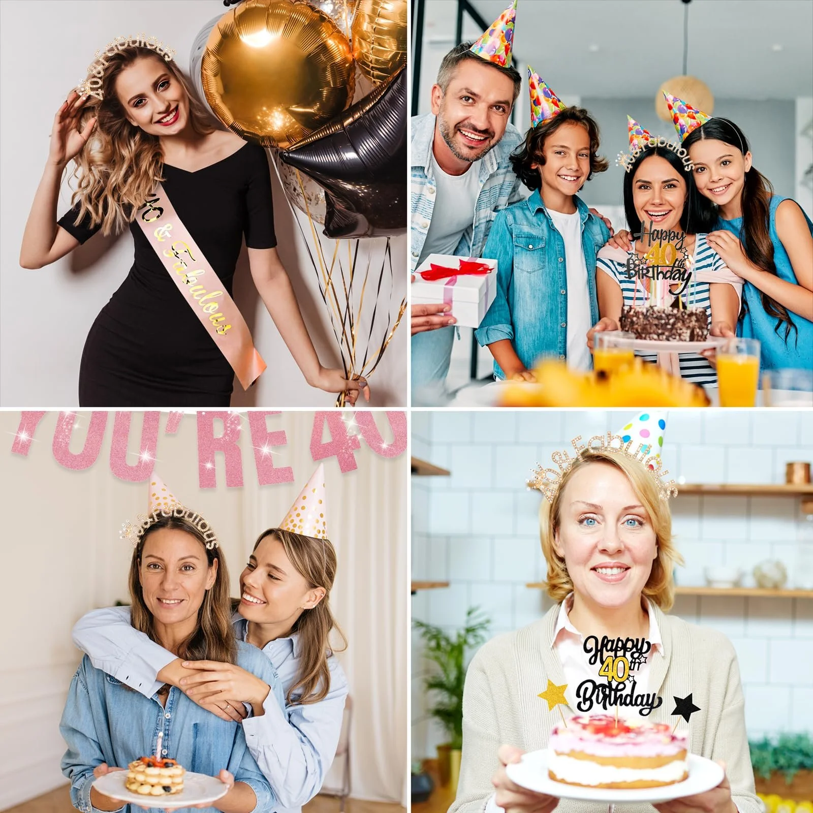 Декоративна Обруч на голову для жінок на 40-річчя, фото №4