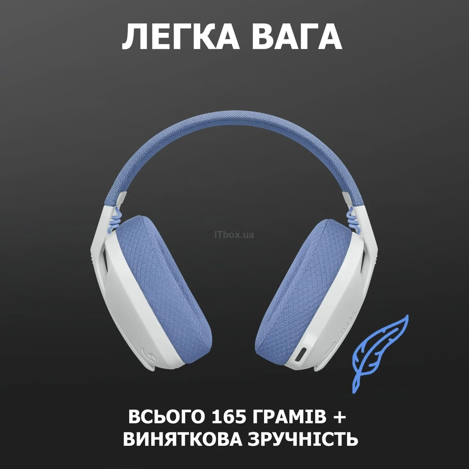 Навушники Logitech G435 Lightspeed Wireless Gaming Headset White (981-001074), фото №9