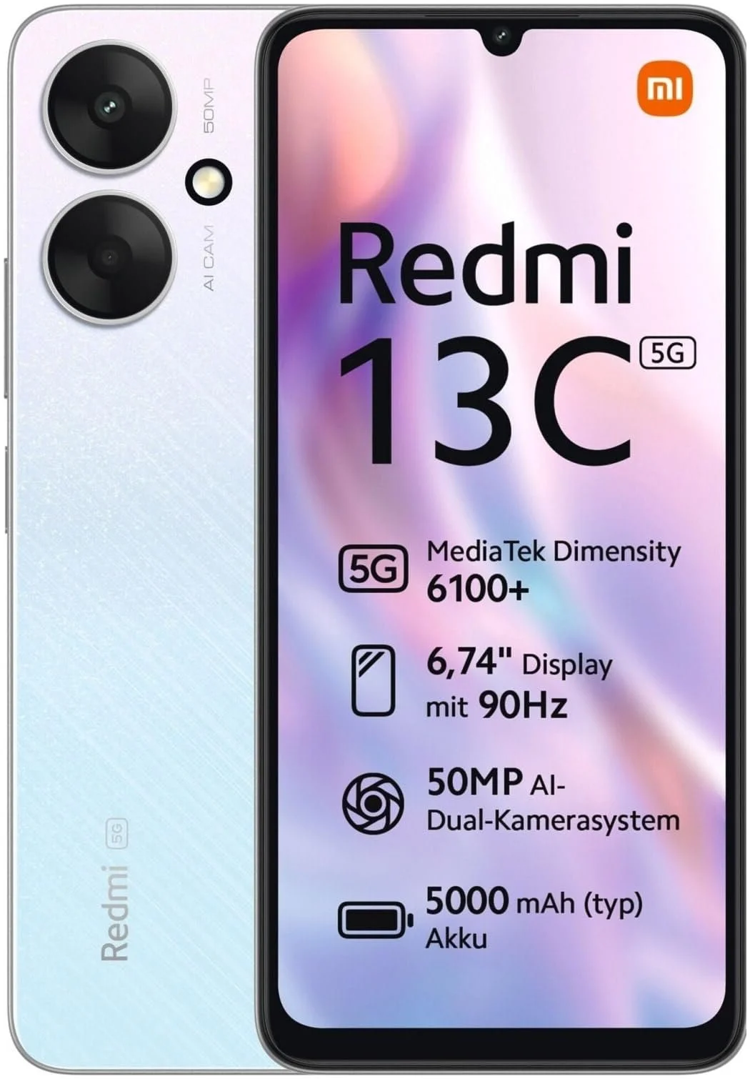Смартфон Xiaomi Redmi 13C 5G 128/4 ГБ RAM Dual SIM Starry-Silver, фото №1 Смартфон Xiaomi Redmi 13C 5G 128/4 ГБ RAM Dual SIM Starry-Silver, фото №1