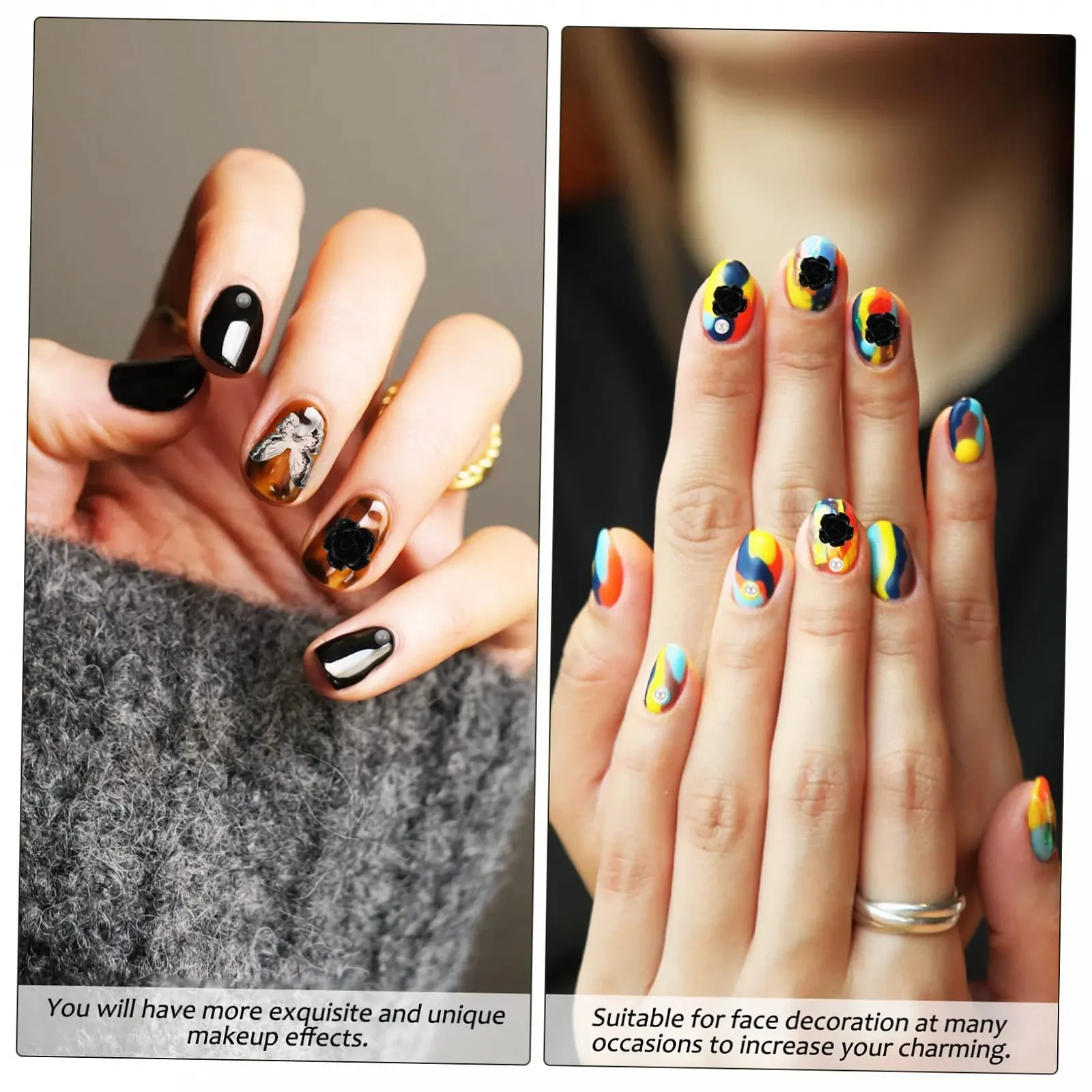 Коробки PLAFOPE, украшения для ногтей, стразы и жемчуг, цветок в виде чайника цвета темного чая, украшение для маникюра и креативного дизайна ногтей, фото №2