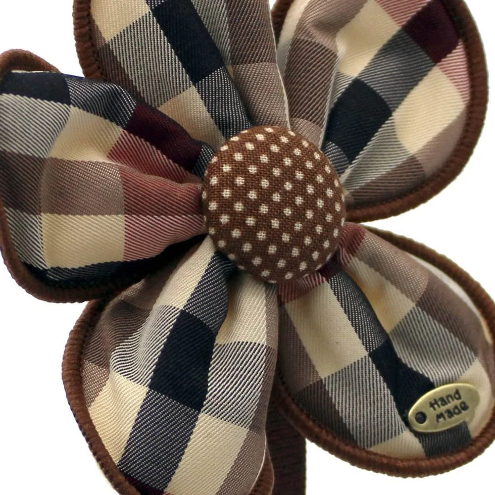 Обруч для волосся Квітковий Тартан 1 см One Size, фото №3