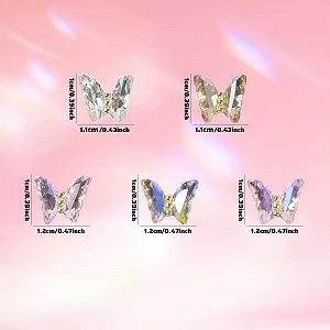3D Подвески-бабочки для ногтей 25 шт Кристалл Бабочка Стразы и самоцветы для ногтей украшения для ногтей synthetic.ua - Фото 1