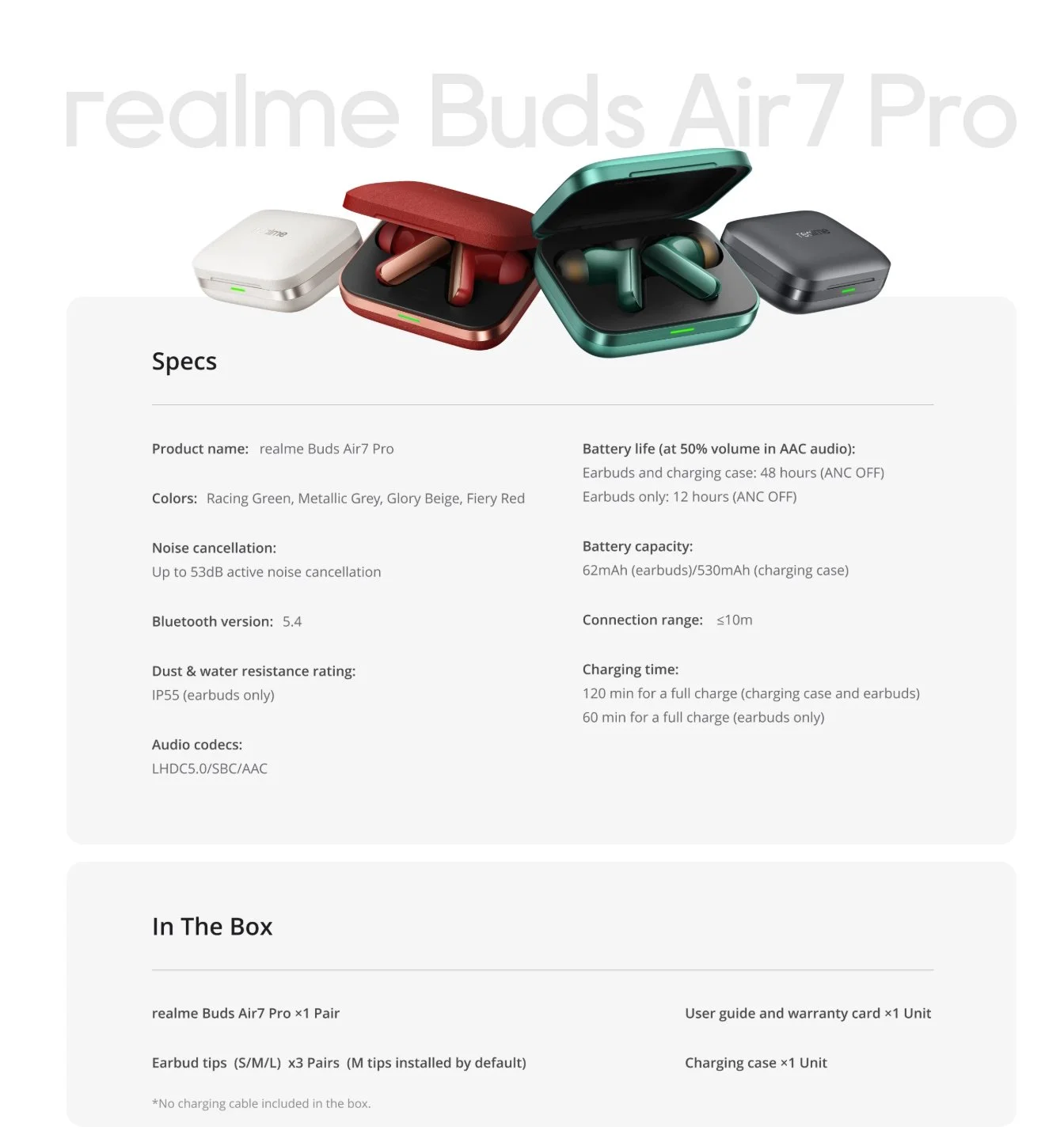 Навушники Realme Buds Air7 Pro Black AI 53dB ANC Dual-dac Driver LHDC 5.0, фото №15 Навушники Realme Buds Air7 Pro Black AI 53dB ANC Dual-dac Driver LHDC 5.0, фото №15