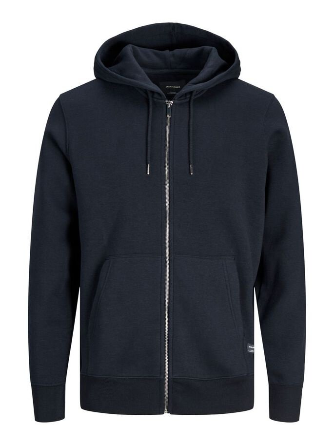 Світшот Jack&Jones BASIC SWEAT ZIP HOOD NOOS 12191895 REG FIT Темно-синій L, фото №1