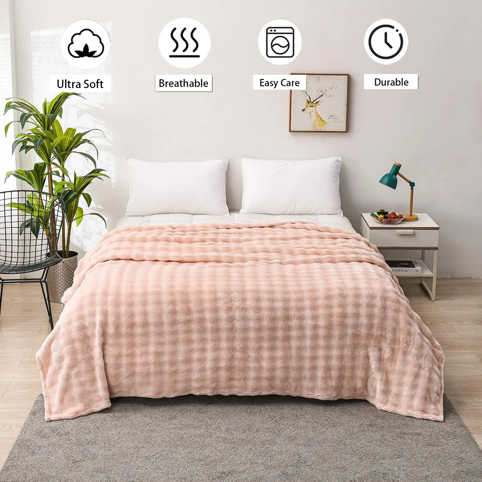 Плед Vanjoroy Флісовий Великий Накидка на диван-ліжко, фото №1