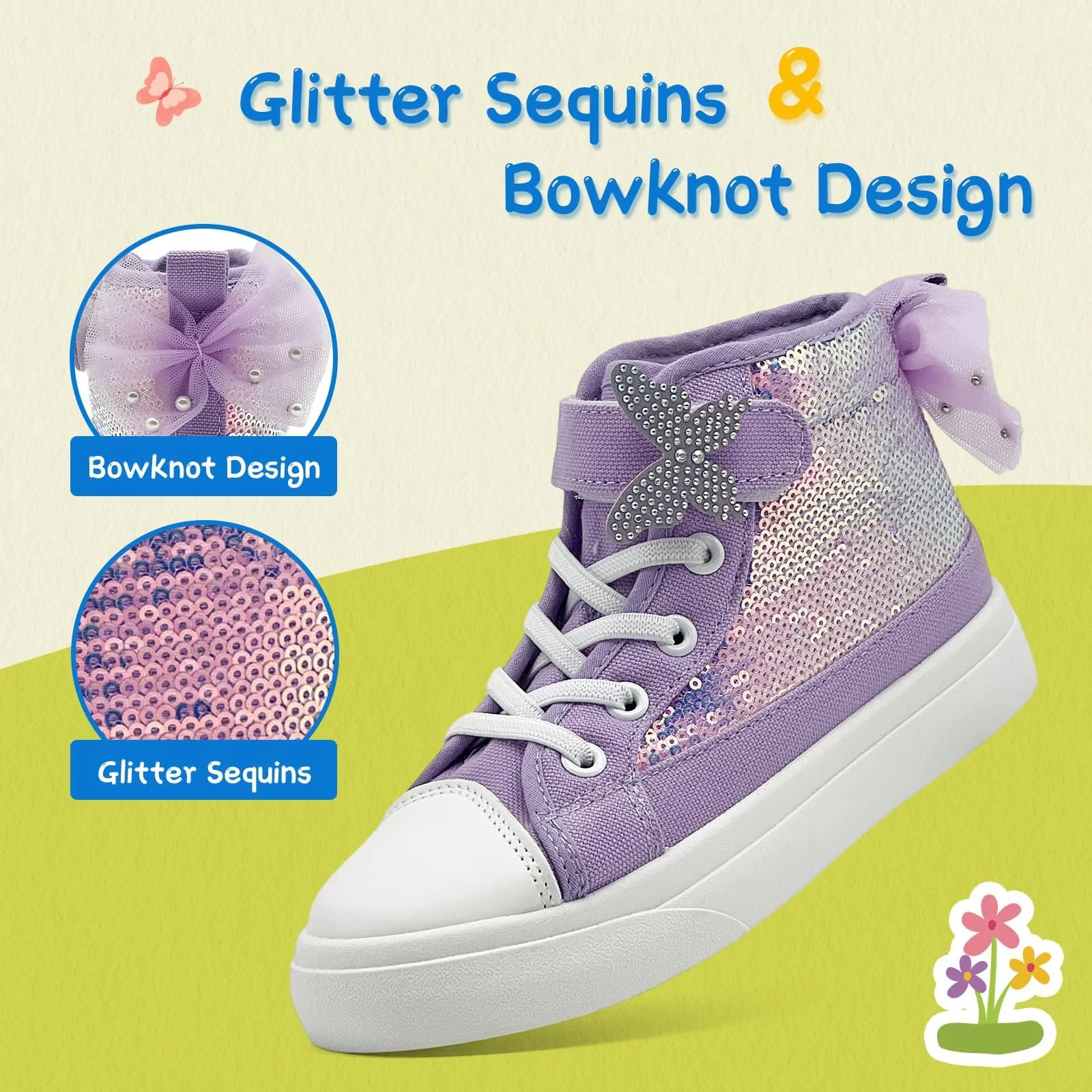 Дитячі Кросівки Sharllen High-Top Glitter, фото №5