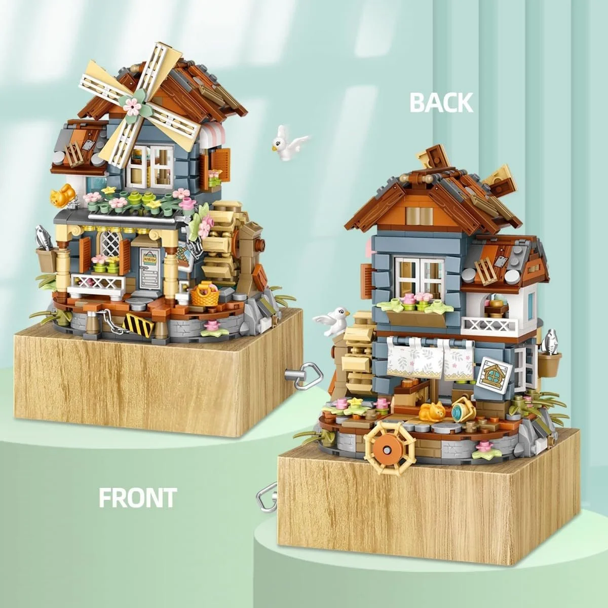 Конструктор Ветряная Мельница Музыкальная Шкатулка 799 деталей, фото №6