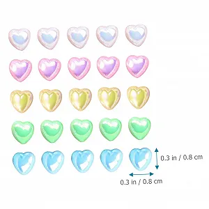 Украшения для ногтей Beavorty Сердце 500 шт. Пластиковые для декорирования ногтей и макияжа synthetic.ua - Фото 1