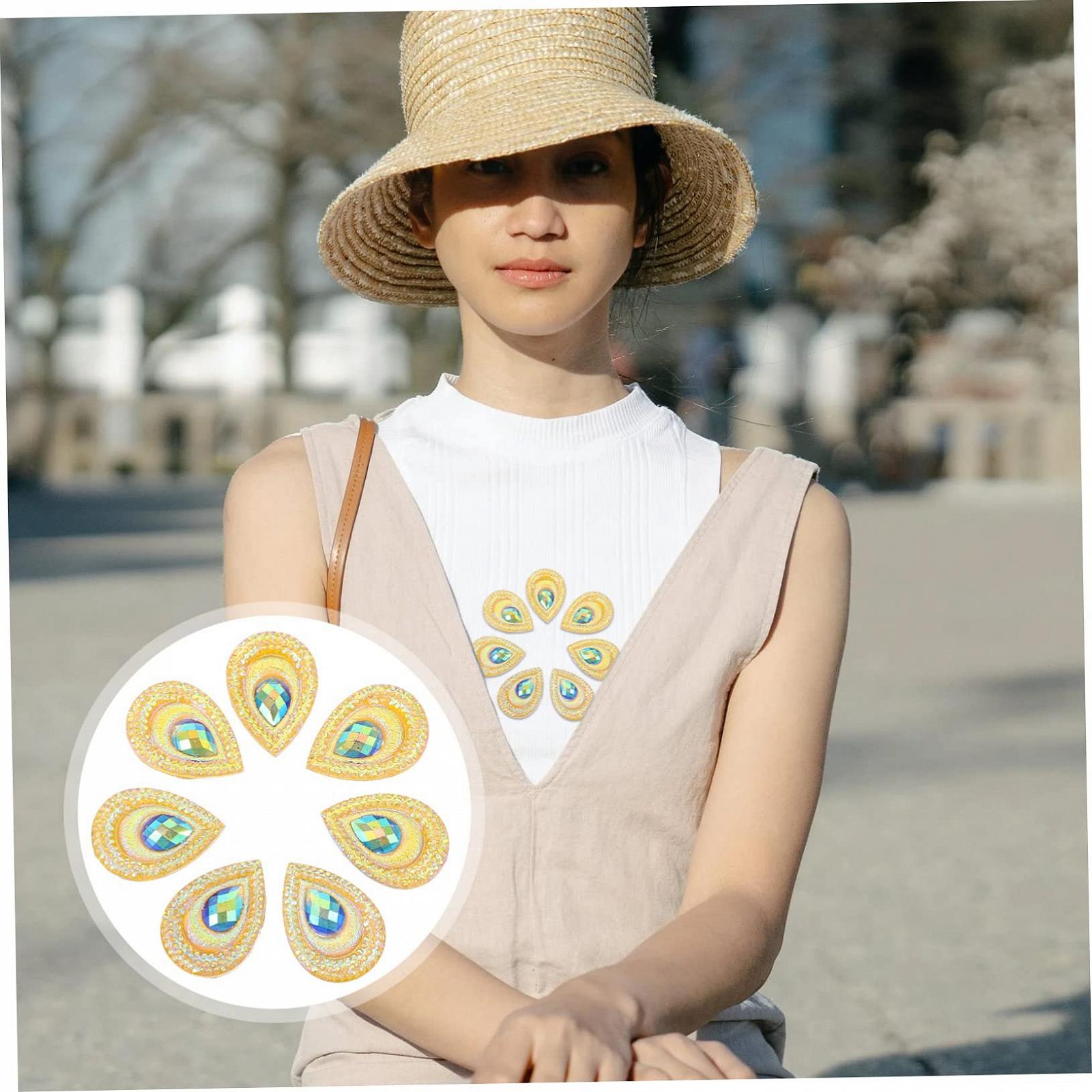 Прикраса для одягу Coheali 2 шт. Смола, павич, крапля води, аксесуари для прикрашання казкової тематики, фото №3