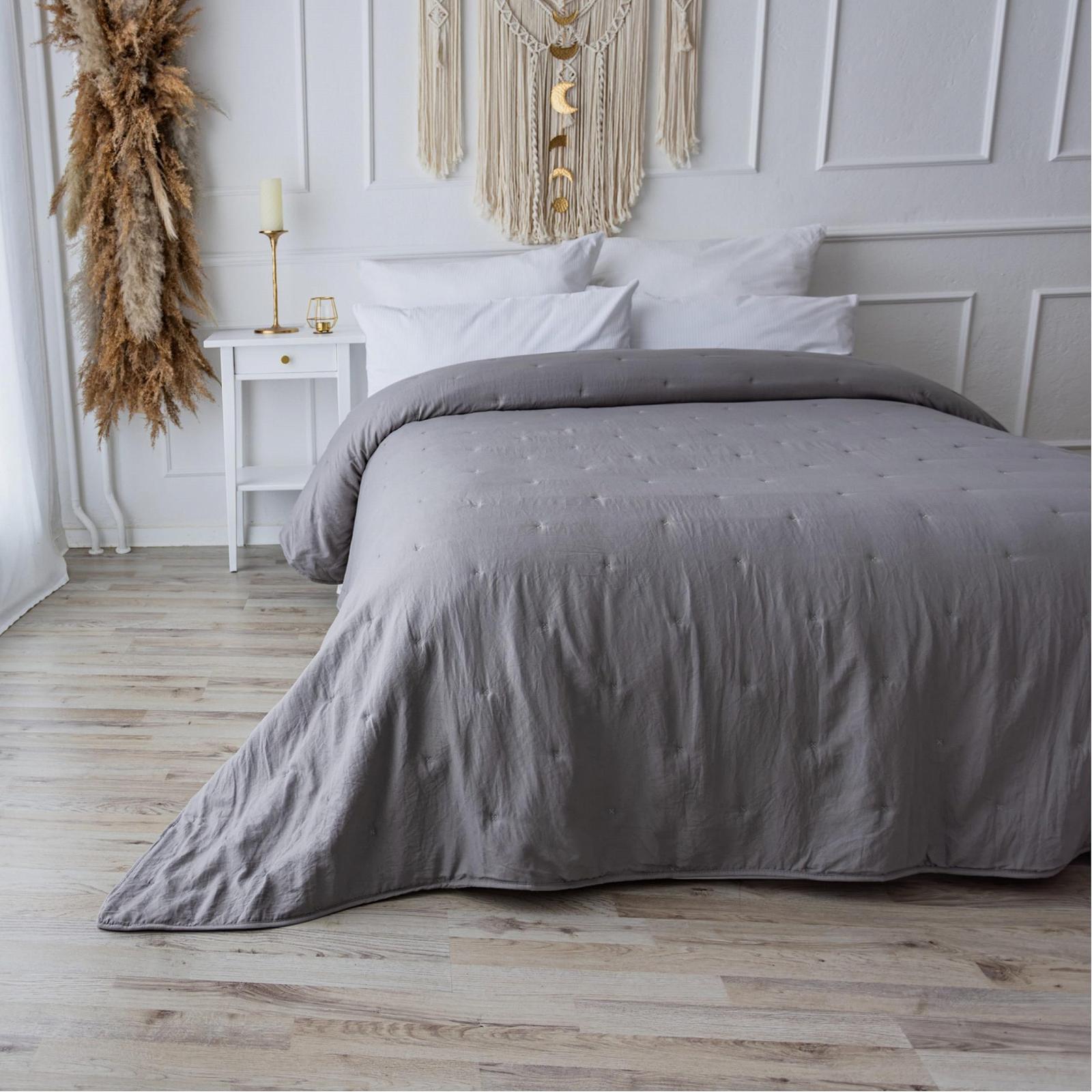 Покривало CalmyHOME 220 x 240 см Сірий, фото №1