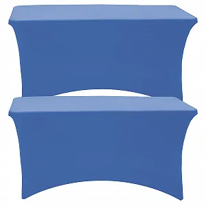 Скатертина Spandex Stretch прямокутна стрейч 122 x 76 x 76 см набір 2 шт. синя - Фото 1