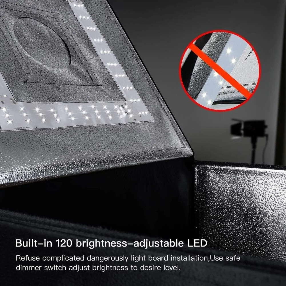 Фотобокс ESSDI PKL-D550 50×50×50см та 4 фони Чорний, фото №3 Фотобокс ESSDI PKL-D550 50×50×50см та 4 фони Чорний, фото №3