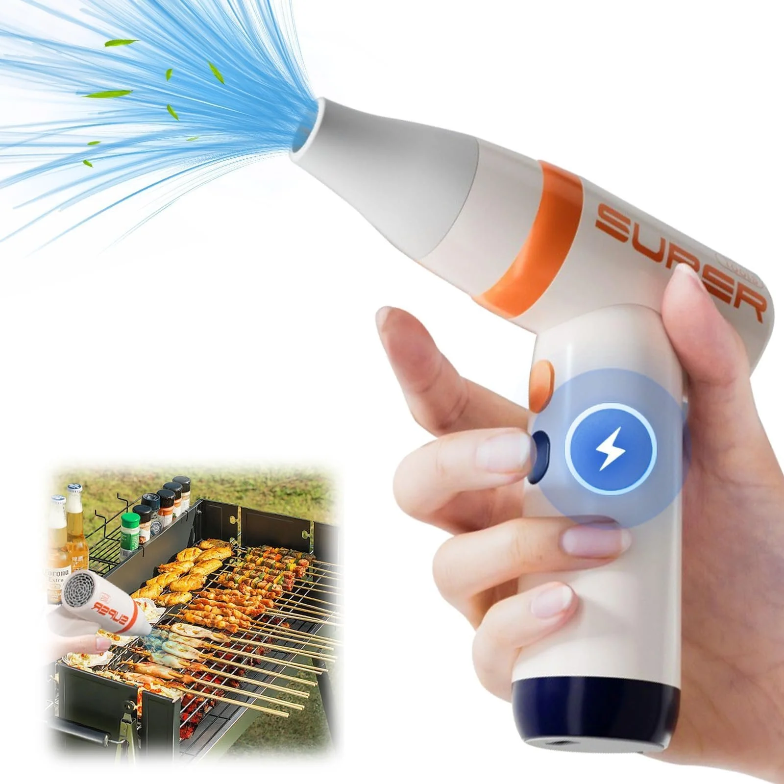 Аккумуляторный воздуходувка 4-скоростной 100 000 об/мин 1100 мАч, фото №8