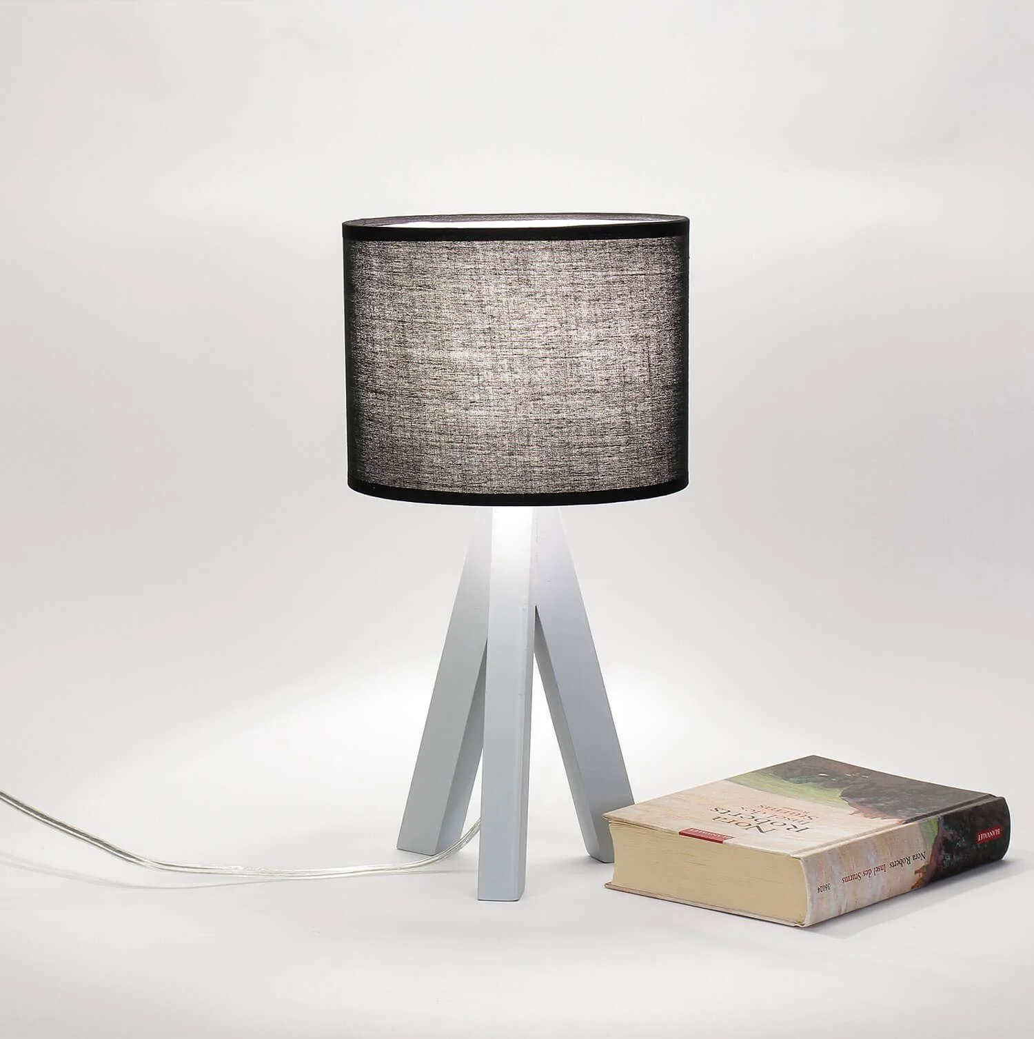 Настільна лампа Easylight E14 Тринога Сіро-чорна, фото №3