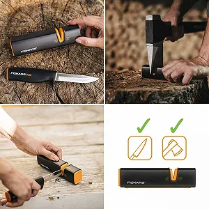 Точилка для сокир та ножів Fiskars Xsharp Чорна A synthetic.ua - Фото 1