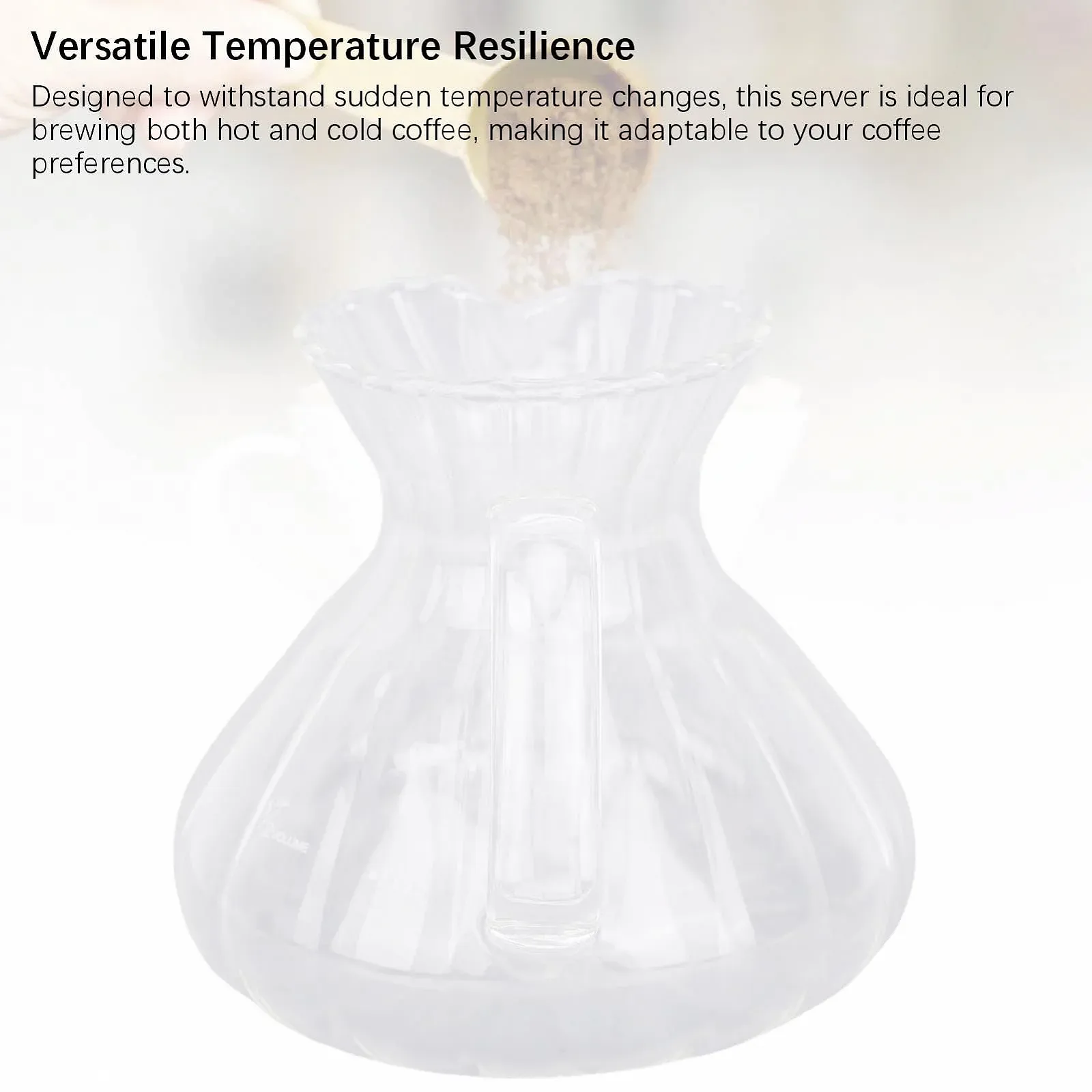 Сервер для кофе стеклянный Haofy 500 мл, прозрачный, фото №8