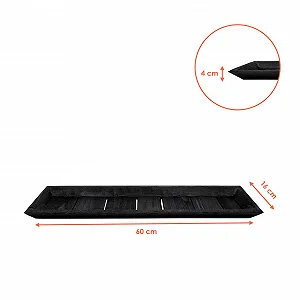 Декоративний дерев'яний піднос прямокутний Spetebo, чорний ціна на synthetic.ua - Фото 1 Декоративний дерев'яний піднос прямокутний Spetebo, чорний synthetic.ua - Фото 1