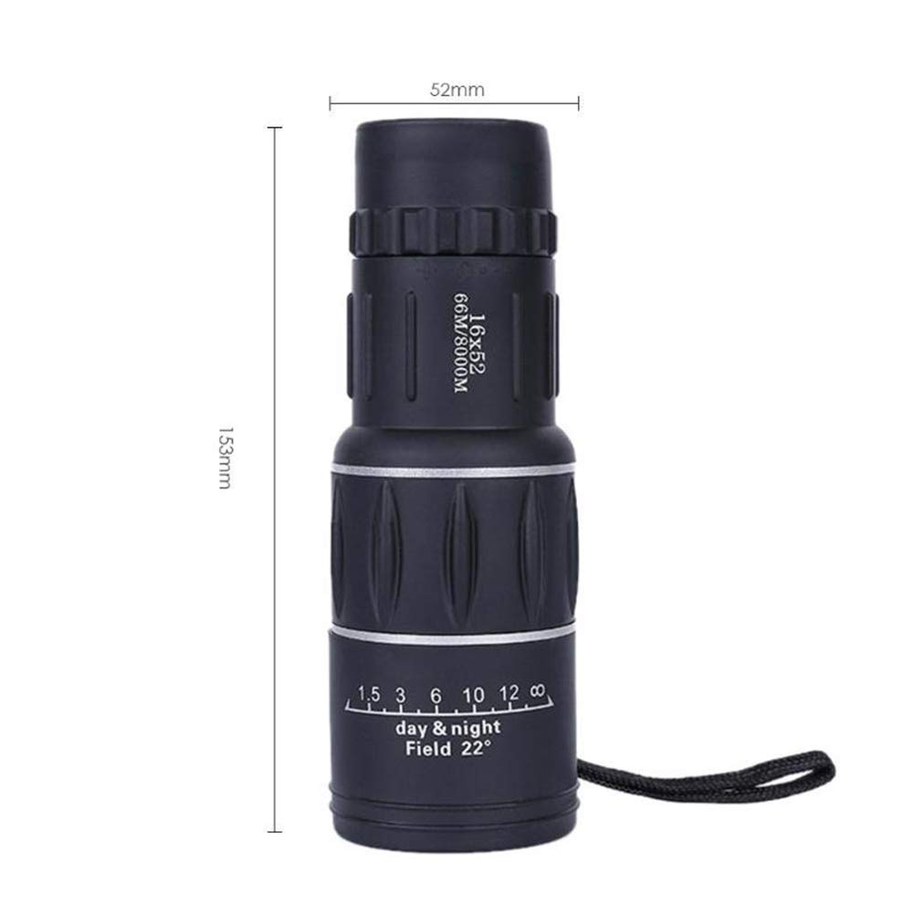 Монокуляр Sing 16x52 Dual Focus Monocular Zoom Optic Lens Біноскоп з покриттям, фото №4