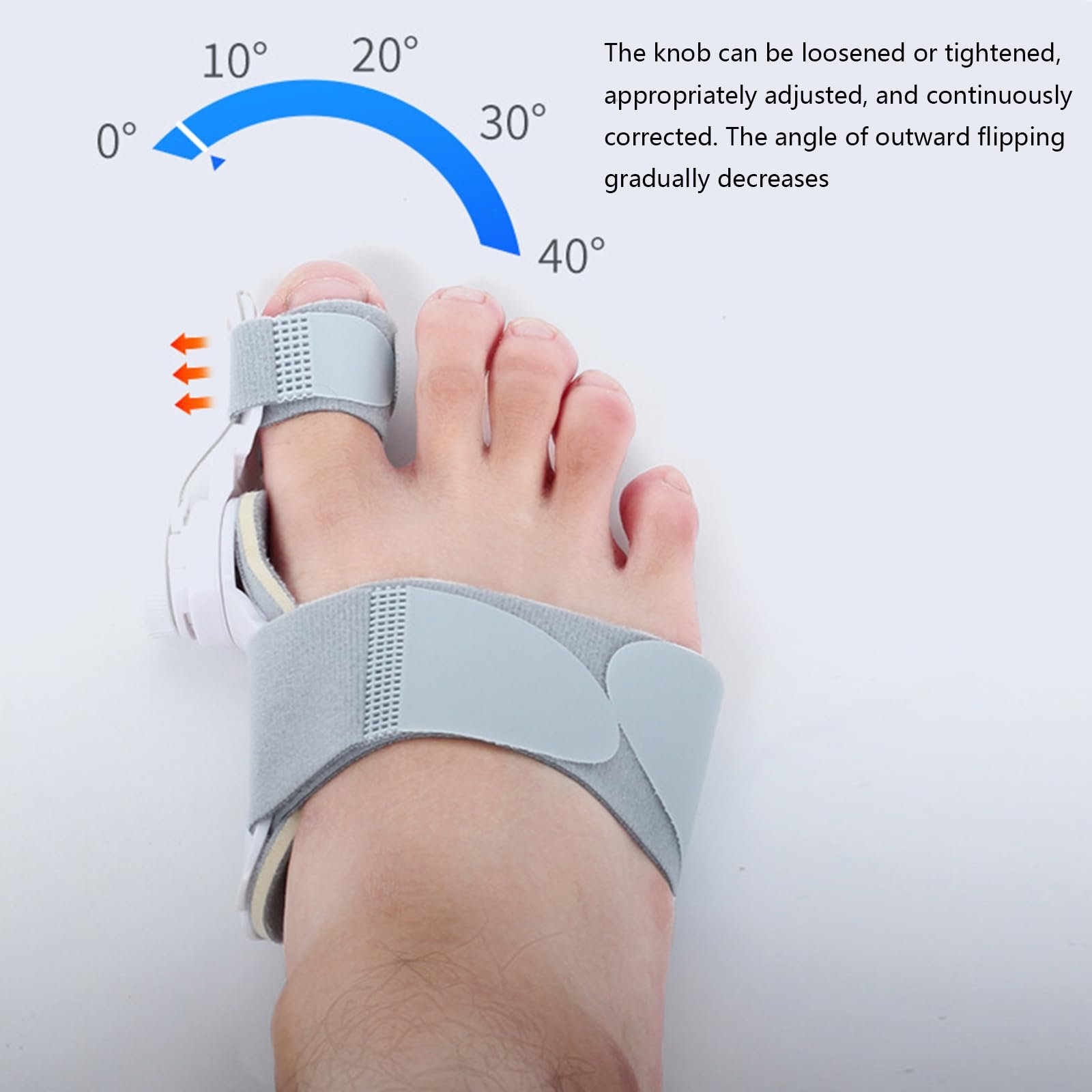 Коректор великого пальця стопи Регульований, з роздільником для пальців Силіконовий, фото №2