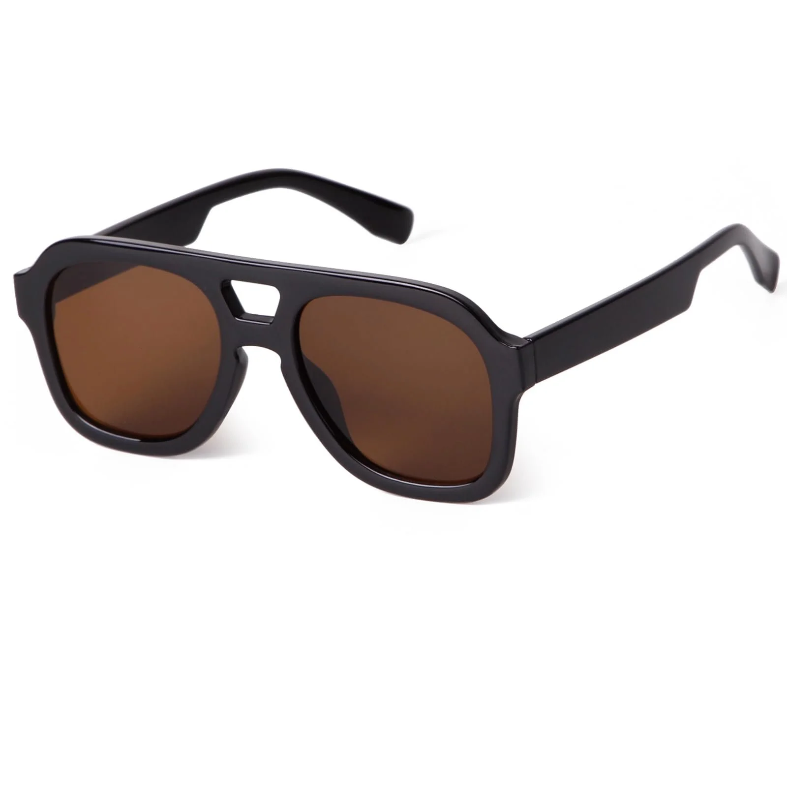 Сонцезахисні окуляри Laurinny Retro 70s для жінок і чоловіків, квадратні з пласким верхом, фото №1