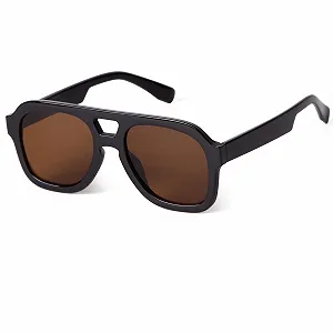 Сонцезахисні окуляри Laurinny Retro 70s для жінок і чоловіків, квадратні з пласким верхом - Фото 1