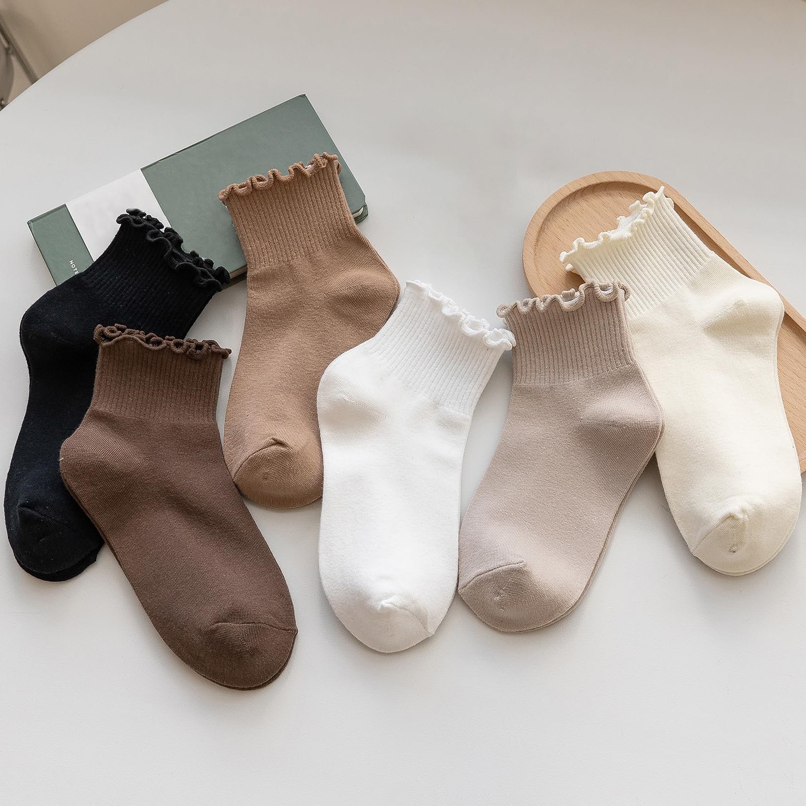 Шкарпетки з рюшами TIESOME Бавовняні 6 пар, фото №3