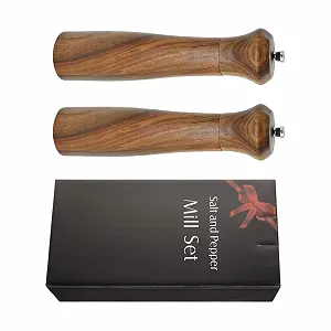 Ручная Мельница Деревянная Регулируемая Зернистость Соль и Перец Элегантная - Фото 1