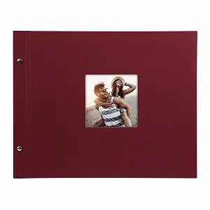 Фотоальбом на винтах Bella Vista goldbuch 39 x 31 см, 40 страниц с защитными разделителями, лен, серый, бордовый, 39 x 31 см synthetic.ua - Фото 1