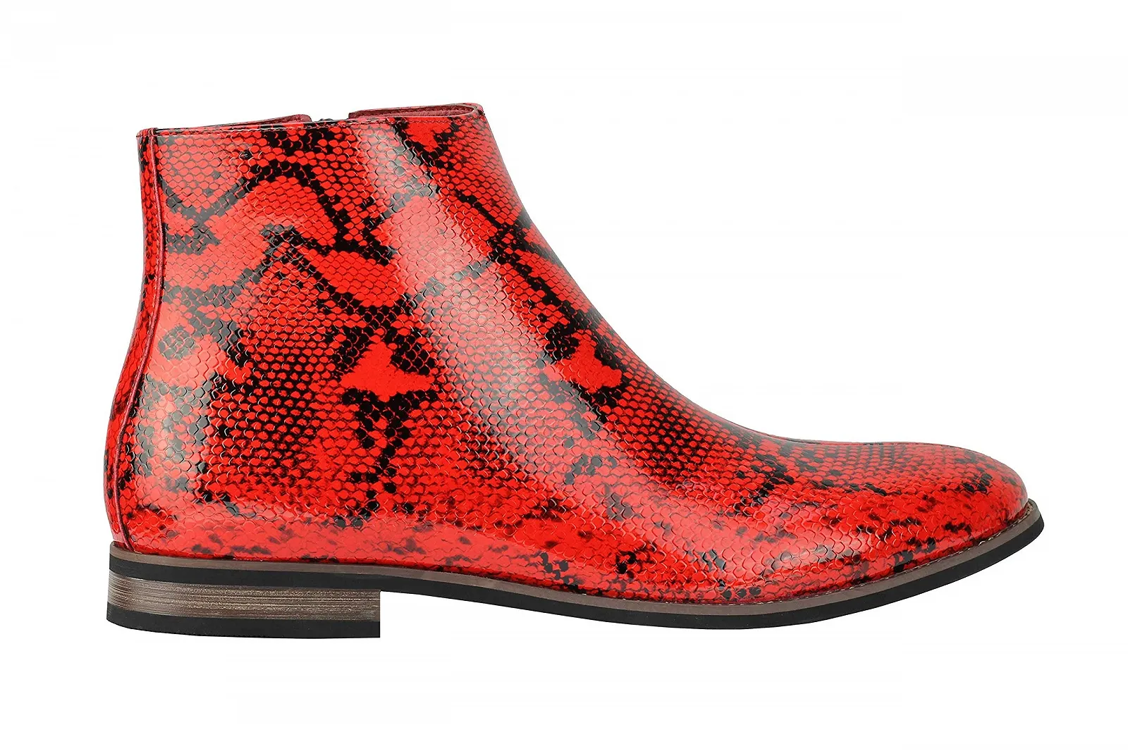 Челси ботинки Xposed Искусственная лакированная кожа Змеиный принт, фото №3