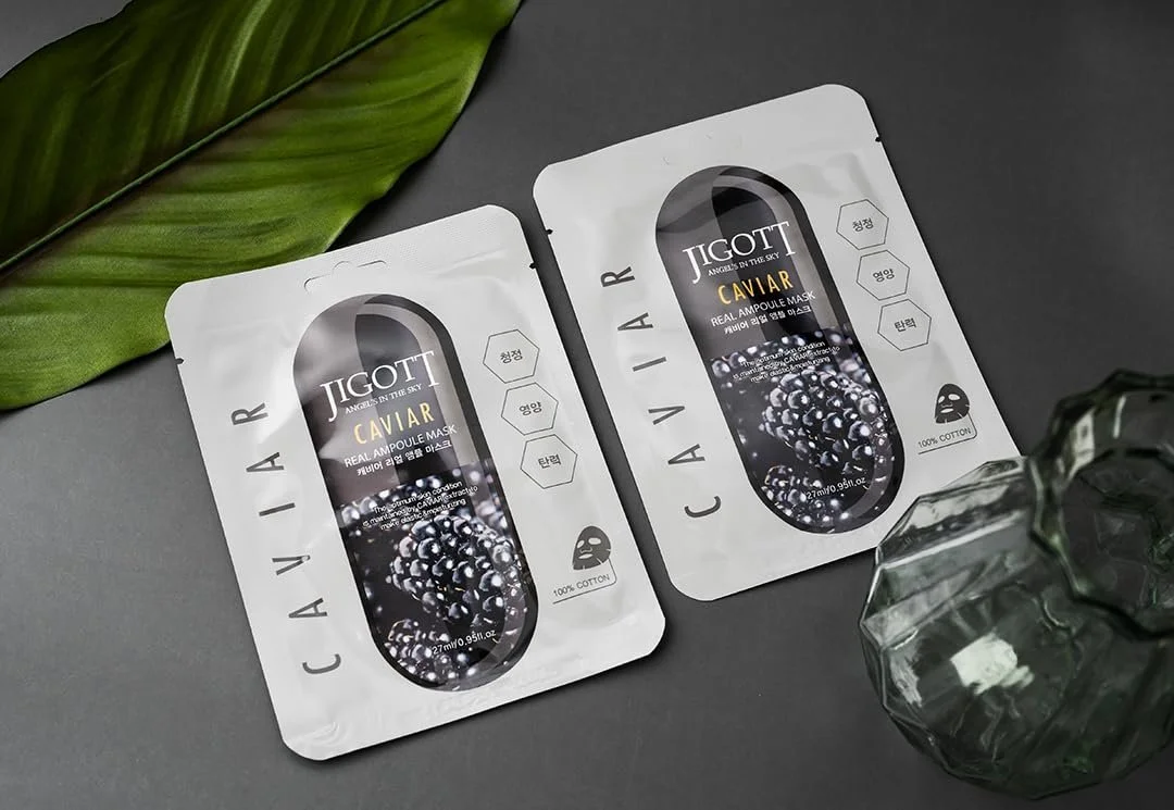 Тканевая маска для лица JIGOTT Caviar Real Ampoule, 27 мл, упаковка 10 штук, фото №2 Тканевая маска для лица JIGOTT Caviar Real Ampoule, 27 мл, упаковка 10 штук, фото №2