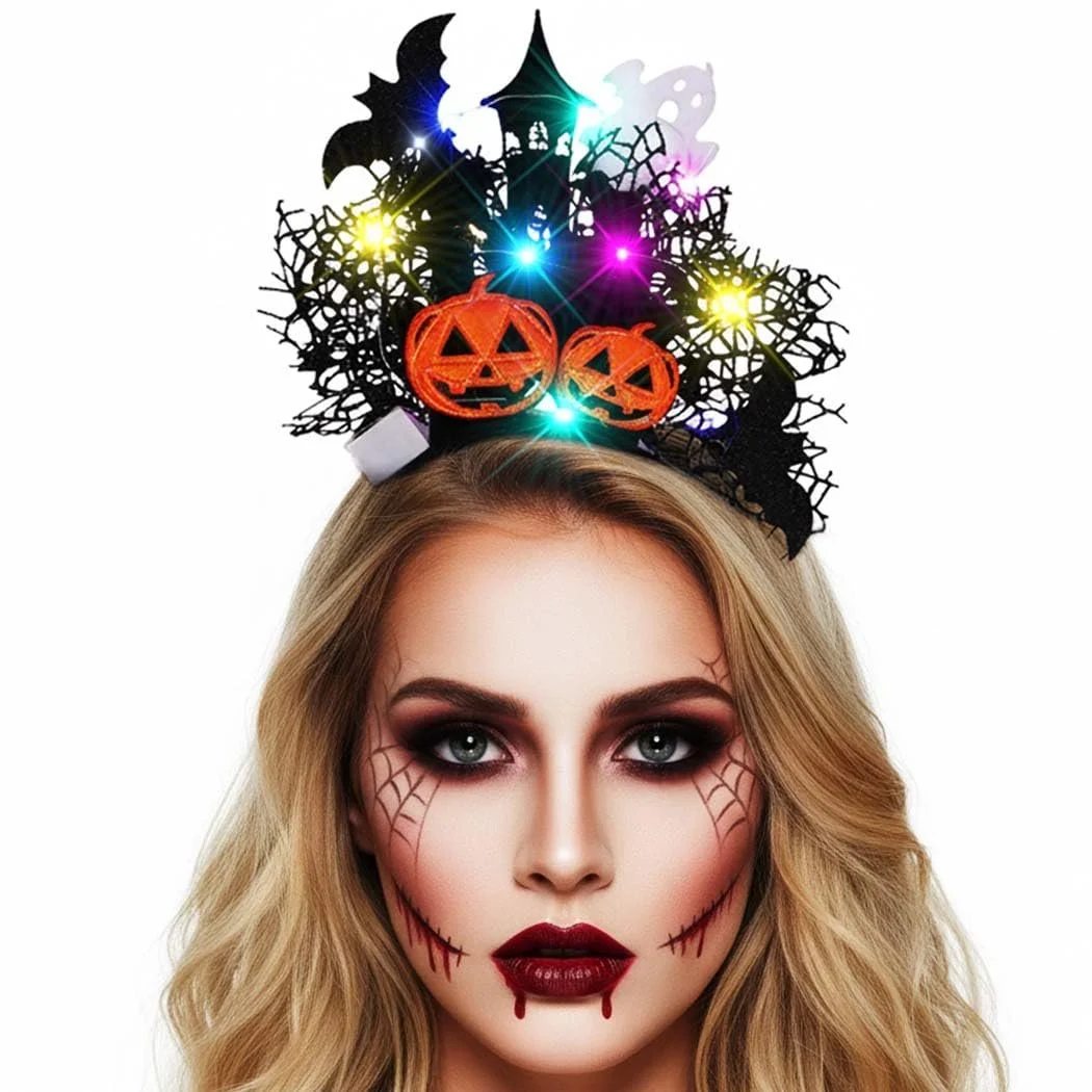 Хелловін Обруч для волосся Reaky LED, фото №6