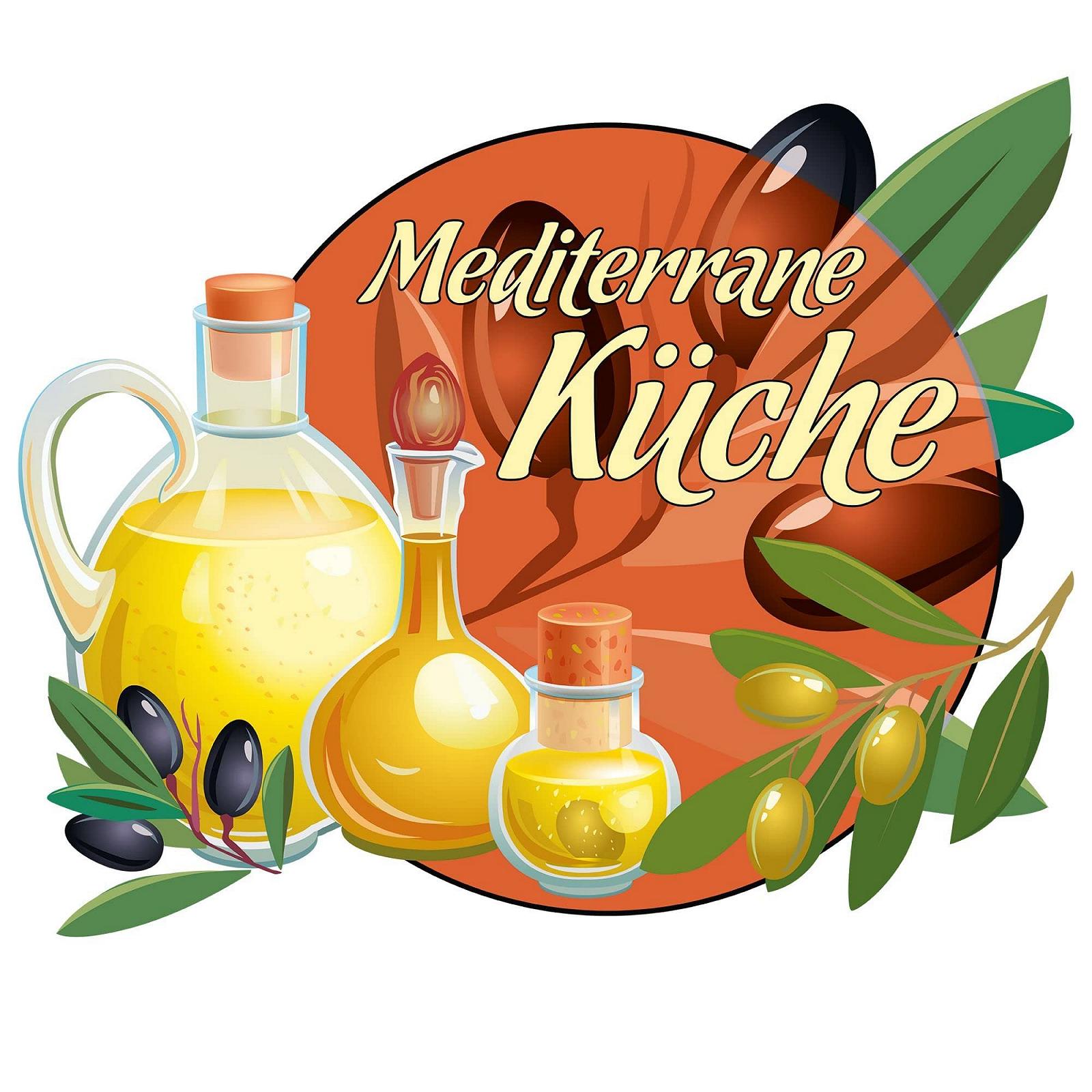 Наклейка на стіну Mediterranean Kitchen with Oil and Olives 37 x 30 см, фото №1 Наклейка на стіну Mediterranean Kitchen with Oil and Olives 37 x 30 см, фото №1