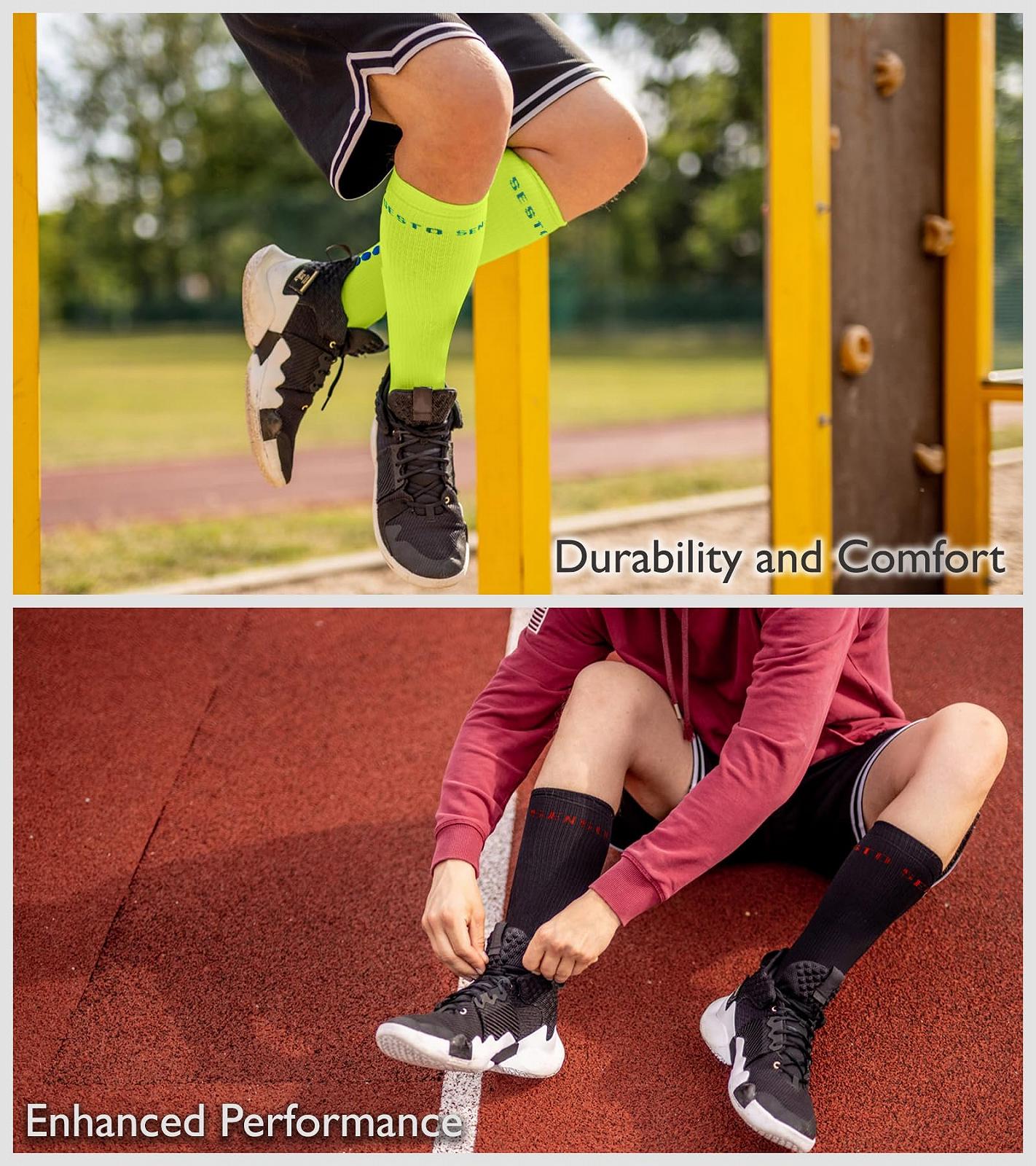 Компрессионные носки Sesto Senso Спортивные Цветные Высокие Спортивные Носки Гольфы для бега, фото №6