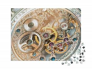 Пазл Puzzle Collection Clocks Close-up of a Beautiful Old Movement, Clock Mechanism 1000 элементов XXL synthetic.ua - Фото 1