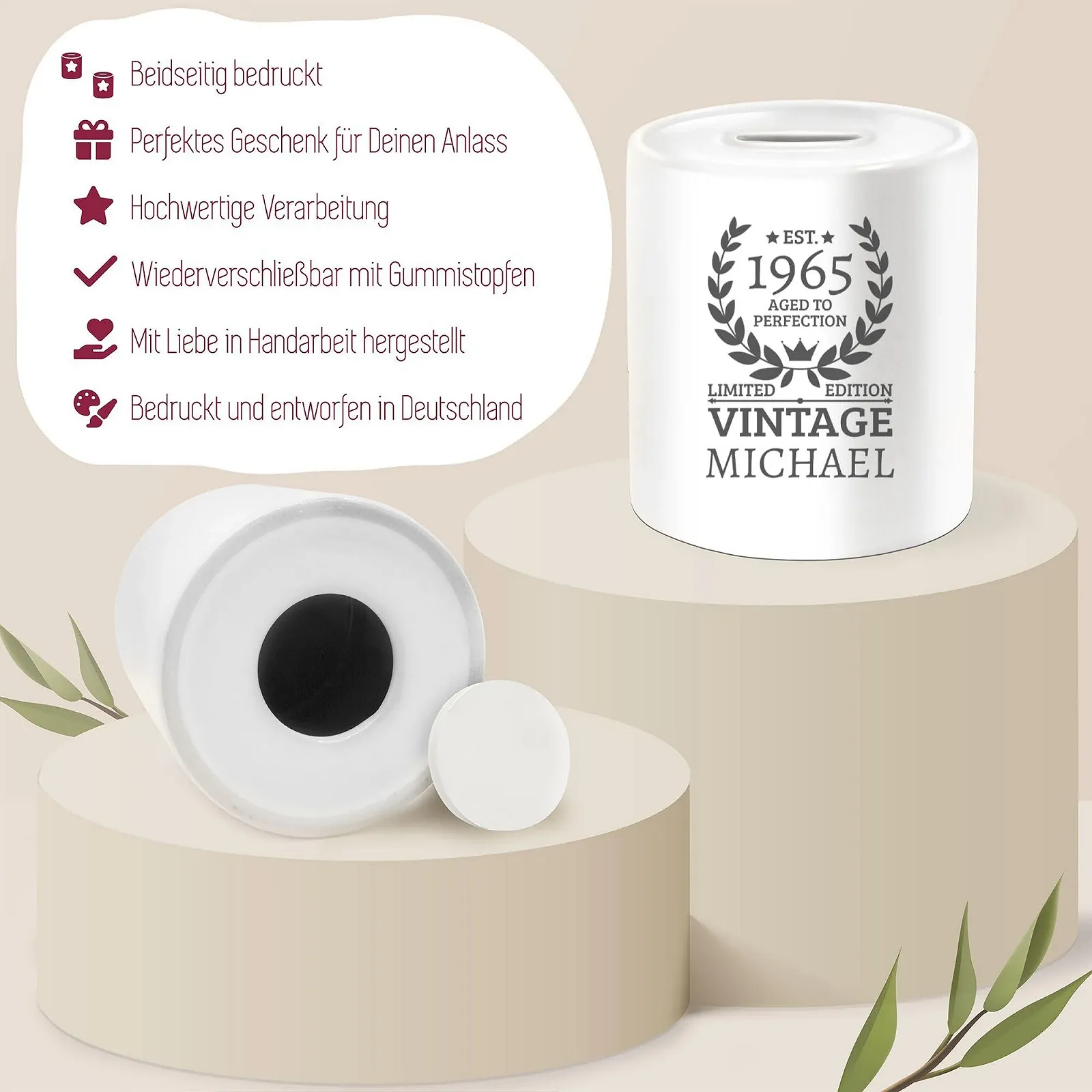 Скарбничка Birthday Printed Limited Edition Est 1965 Aged to Perfection 60 років, фото №4