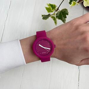 Женские силиконовые часы-конструктор actimer фуксия ремешок циферблат Mate magenta synthetic.ua - Фото 1