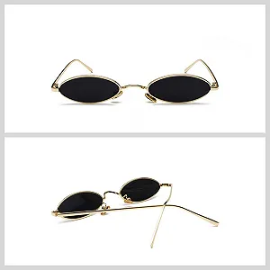 Солнцезащитные Очки Овальные Ретро QVKUUT Металлические Классические Защита от УФ synthetic.ua - Фото 1