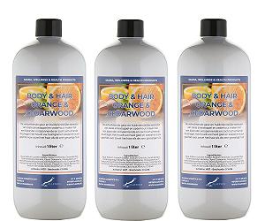 Засіб 2 в 1 для тіла та волосся Sweet Orange & Cedarwood 1 л (3 шт.) - Фото 1