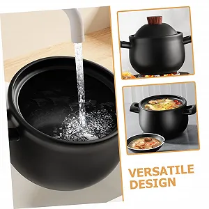 Кастрюля-кокотница Toyvian керамическая 1.8 л с антипригарным покрытием synthetic.ua - Фото 1